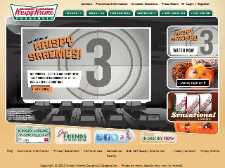 Web site https://www.krispykreme.com/, Krispy Kreme